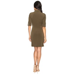 Jersey Shirtdress with Hardware