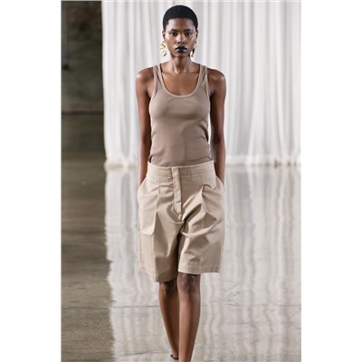 RIBBED COTTON TANK TOP