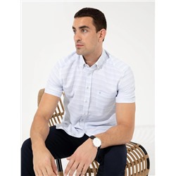Açık Mavi Regular Fit Kısa Kollu Gömlek