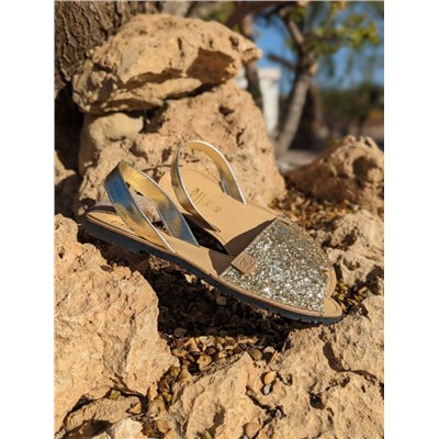 AB. Zapatos 320-5 platino+PELLE-007-17 oro