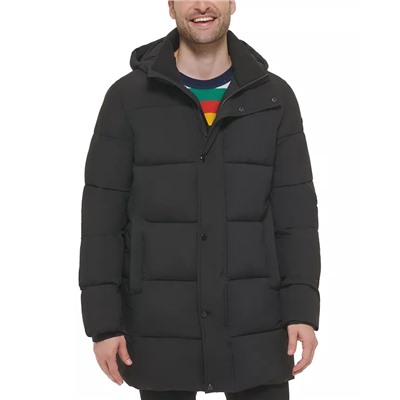 CALVIN KLEIN Men's Long Stretch Quilted Puffer Jacket