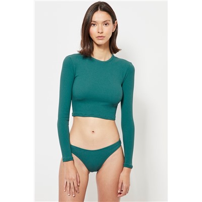 Top crop - Verde esmeralda