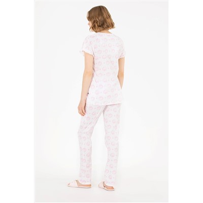 Kadın Pembe Pijama Takımı