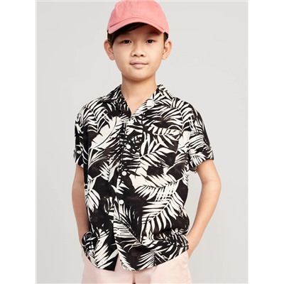 Short-Sleeve Printed Camp Shirt for Boys