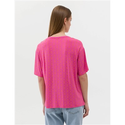 Fuşya Comfort Fit Tişört