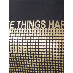 Нарядная футболка с блестящим принтом