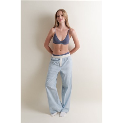 Sujetador seamless triangular azul