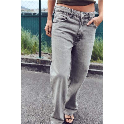 MID-RISE TAILORED BALLOON JEANS