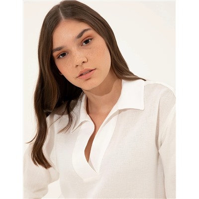 Bej Comfort Fit Bluz