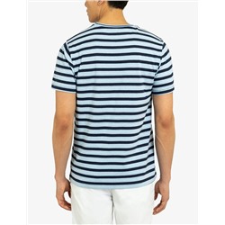 YARN DYE STRIPE JERSEY CREW NECK T-SHIRT