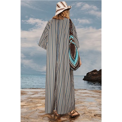 LIMITED EDITION STRIPED BELTED DRESS