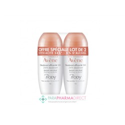 Avène Body Déodorant Efficacité 24H 2x50mlLot  × 2