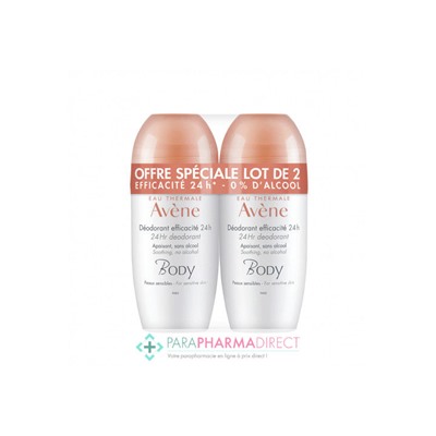 Avène Body Déodorant Efficacité 24H 2x50mlLot  × 2