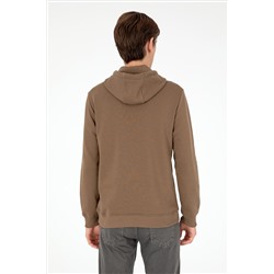Erkek Haki Basic Sweatshirt