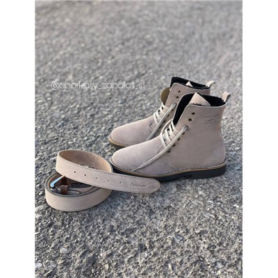 AB.Z. 27001/2 PERLA — С ДВОЙНЫМИ ШНУРКАМИ+Ab.Zapatos Pelle cinturon (140) Perla