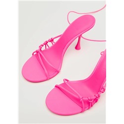 Sandalias tiras tacón -  Mujer | MANGO OUTLET Melilla