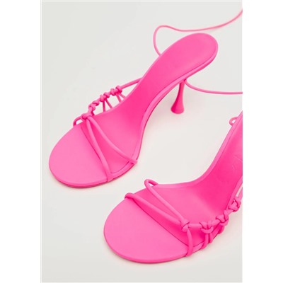 Sandalias tiras tacón -  Mujer | MANGO OUTLET Melilla