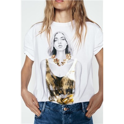 METALLIC T-SHIRT