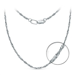 Цепь из серебра родированная - Сингапур, 50 см 81030020250сингапур