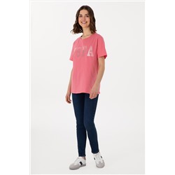 Kadın Pembe Basic Tişört