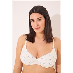 Sujetador clásico BEAUTIFUL encaje blanco estampado