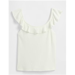 Kids Ribbed Ruffle Tank Top