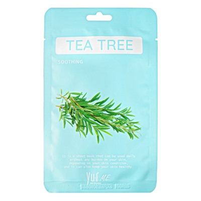 [YU.R] Маска для лица тканевая ЭКСТРАКТ ЧАЙНОГО ДЕРЕВА Me Tea Tree Sheet Mask, 1 шт