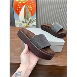 Женские шлепки на платформе Brunell*o Cucinell*i 🤩   Реплика 1:1