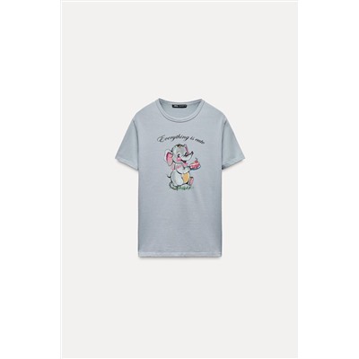 FADED-EFFECT PRINT T-SHIRT