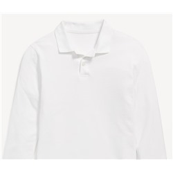School Uniform Long-Sleeve Polo Shirt for Boys