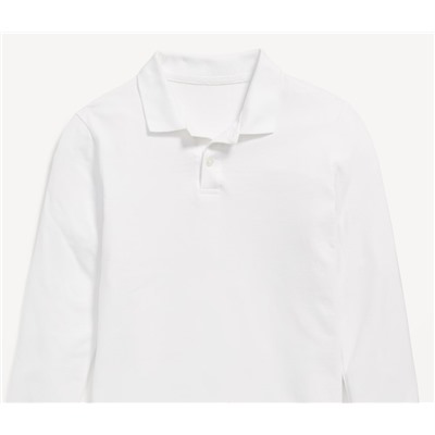 School Uniform Long-Sleeve Polo Shirt for Boys