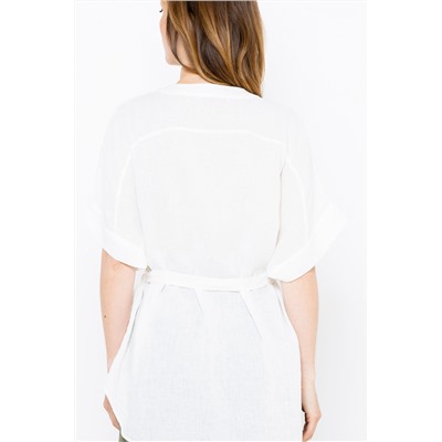 Camisa de lino Blanco