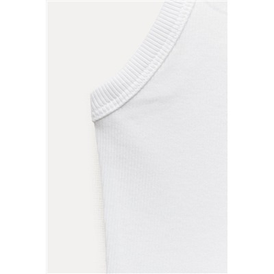 RIBBED CROPPED HALTER TOP