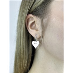Серьги из серебра родированные - Сердца, I can/may 925 пробы 420-10-024р