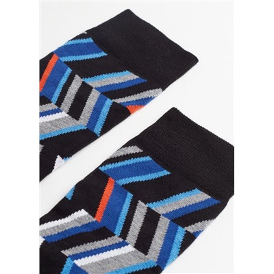 Kurze Herren-Baumwollsocken mit Muster