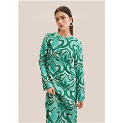 Vestido estampado abertura  -  Mujer | MANGO OUTLET España