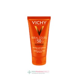 Vichy Capital Soleil SPF50 Emulsion Anti-Brillance Toucher Sec Visage Très Haute Protection Solaire 50ml