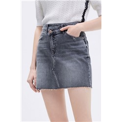 Minifalda de talle alto Negro