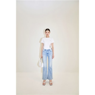 Camiseta Blanco y rosa