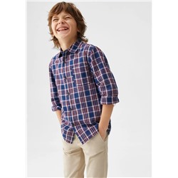 Camisa algodón cuadros -  Niño | MANGO OUTLET España