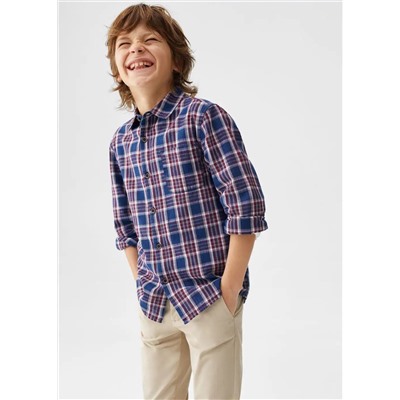 Camisa algodón cuadros -  Niño | MANGO OUTLET España