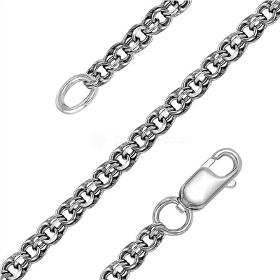 Цепь из чернёного серебра - Бисмарк, 40 см 925 пробы 1-001ча