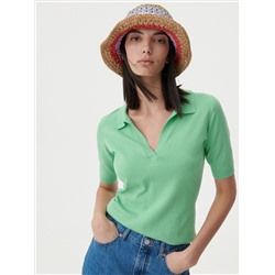 Oberteil im Polo-Stil aus Jersey