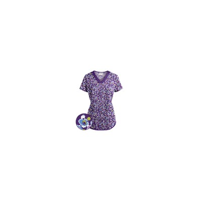 UA Passion Posies Grape Print Scrub Top