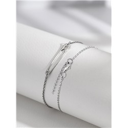 Браслет из серебра родированный - Булавка 925 пробы 450-10-400р