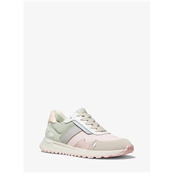 MICHAEL MICHAEL KORS Monroe Canvas and Suede Trainer