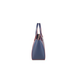 Bolso de piel Parl Azul marino y rojo