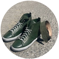 JOE SANCHEZ LAR OLIVA+Ab.Zapatos Pelle cinturon (140) Trebol АКЦИЯ
