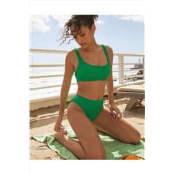 DEEP BEACH Dokulu kumaş çift askılı bikini takım DB200835BT