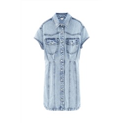 Vestido camisero Azul claro